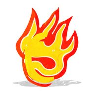 cartoon flaming letter N9