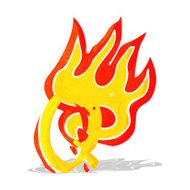 cartoon flaming letter N11