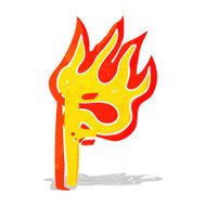 cartoon flaming letter N14