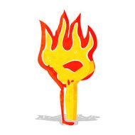 cartoon flaming letter N17