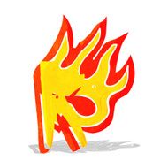 cartoon flaming letter N18