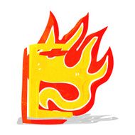 cartoon flaming letter N20