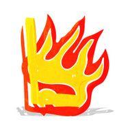 cartoon flaming letter N21