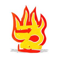cartoon flaming letter N23