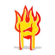 cartoon flaming letter N24