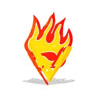 cartoon flaming letter N26