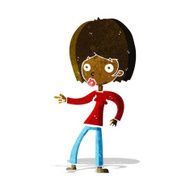 cartoon woman pointing N39
