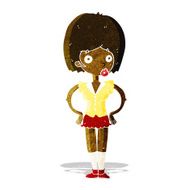 cartoon woman with hands on hips N35