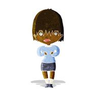cartoon woman making Who Me? gesture N5