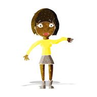 cartoon surprised woman N49