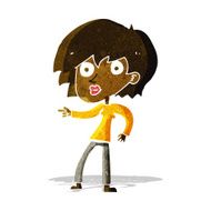 cartoon surprised woman pointing N2