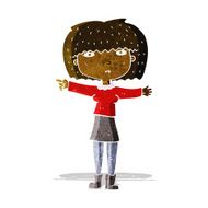 Cartoon Girl Pointing N8