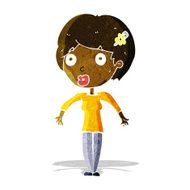cartoon shocked woman N25