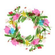 Floral wreath sketch for your design