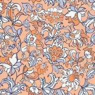 ethnic flowers seamless vector