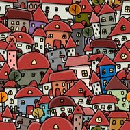 City sketch seamless pattern for your design N8