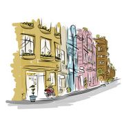 Sketch of old street for your design