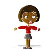 cartoon shocked woman N26