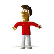 Cartoon Man Shrugging Shoulders N32