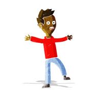 cartoon startled boy N12