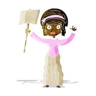 cartoon vicorian woman protesting N2