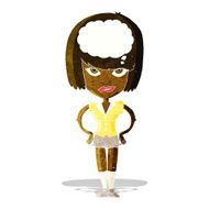 cartoon woman thinking N14