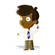 cartoon boy asking question N11