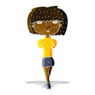cartoon shy woman N9