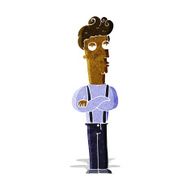 cartoon unimpressed man N2