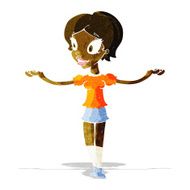 cartoon woman with arms spread wide N2