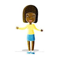 cartoon annoyed woman N39