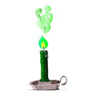 cartoon spooky candle