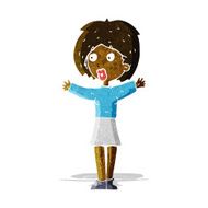 cartoon worried woman N15