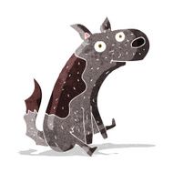 cartoon sitting dog N2