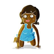 cartoon woman on all fours N4