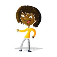 cartoon woman laughing and pointing N2
