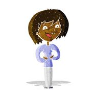 cartoon excited woman N30