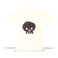 cartoon skull tee N7