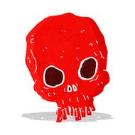 cartoon spooky skull N43