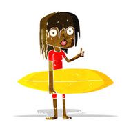 Cartoon Surfer Girl N8
