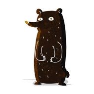 funny cartoon black bear N5
