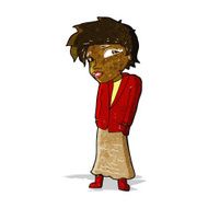 cartoon woman with hands in pockets N2