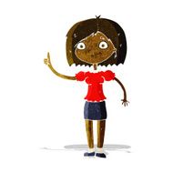 cartoon woman with idea N45