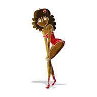 cartoon woman in lingerie N10