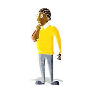 cartoon curious man N18