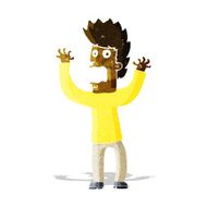 cartoon terrified man N79