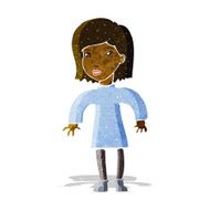 cartoon cautious woman N2