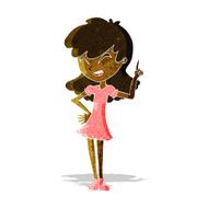 cartoon girl making point N2