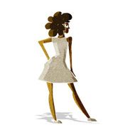 cartoon woman posing in dress N5