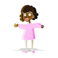 cartoon nervous woman N9
